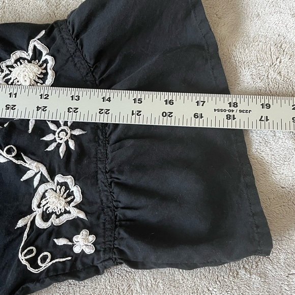 Soft Surroundings Embroidered Kaftan Womens Plus Size Black Boho Chic Cover Up - Picture 11 of 12